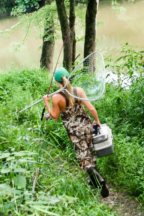 Non nude amateur Meet Madden slipping off hip waders while fishing 91408407