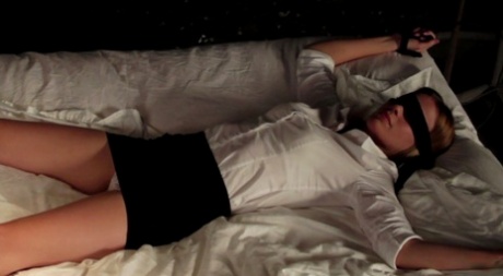Blindfolded teen Jasmine W is stripped naked and fucked in poor light 13241461