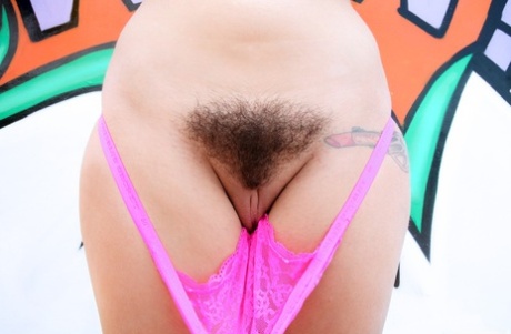 Busty dark haired Karlee Grey showing her huge tits and very hairy pussy 67582860