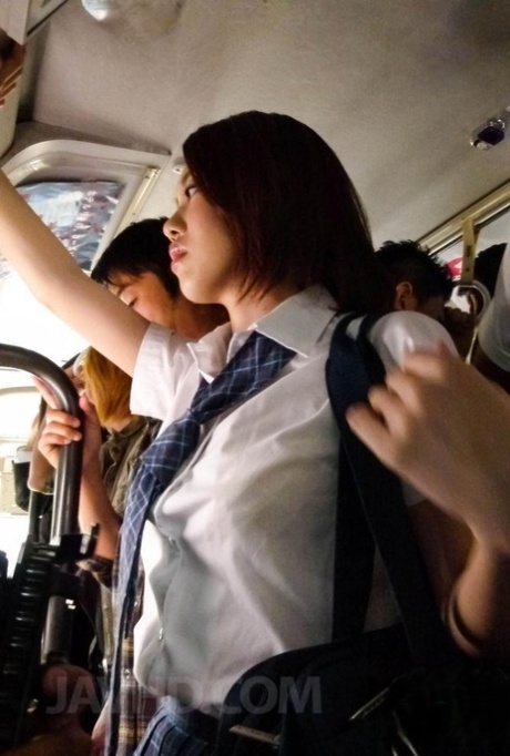Japanese student Yuna Satsuki is groped and fucked on public transportation 87976569