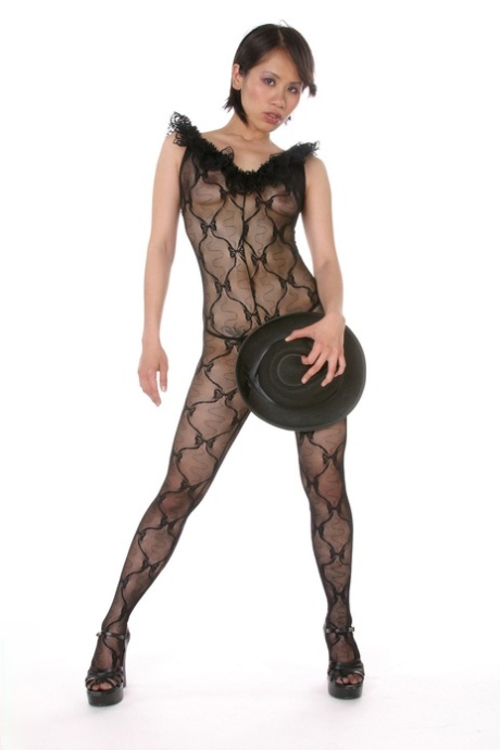 Solo girl Ting shows her tits and snatch in a crotchless bodystocking 84451932
