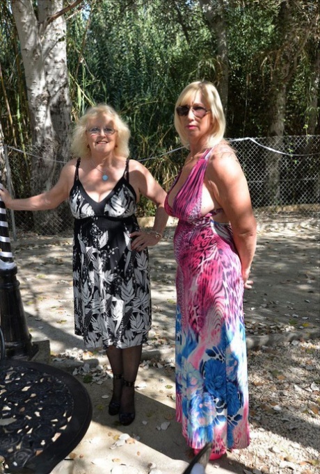 Mature blonde Melody strips her older lesbian lover down to her pretties 85729824