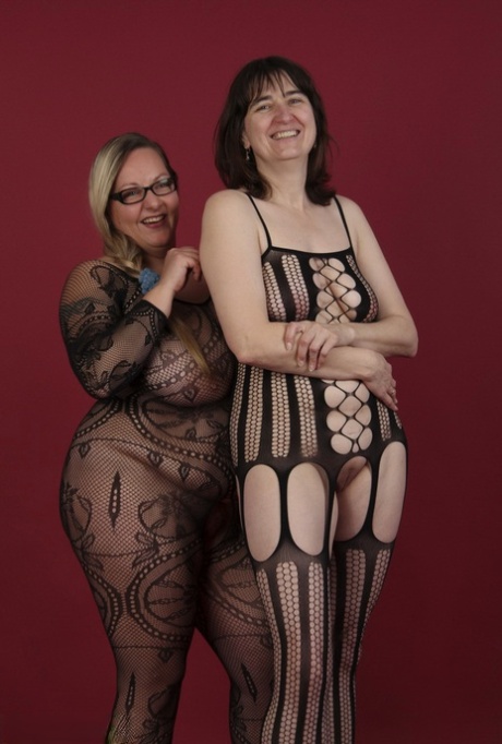 Amateur models fondle each others lesbian tits in sexy bodystockings 44416468