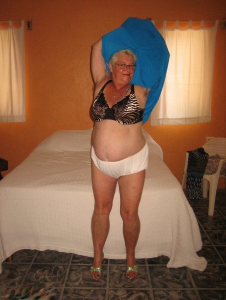 Fat granny steps out of white underwear to finish getting naked 88806286