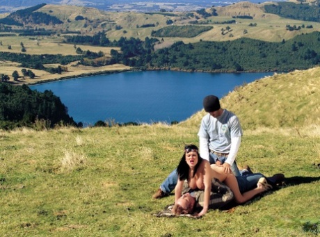 Sexy cosplay squaw sucking outdoors with nice big exposed in sexy threesome 34677198