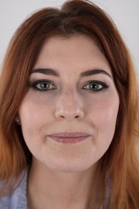 Overweight redhead Eva stands straight while clothed and totally naked too 39296507