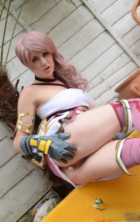 Solo girl Samantha Bentley plays with her pussy in cosplay outfit 54274756