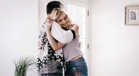 Young blond Lexi Lore receives an open mouth cumshot after sex with her uncle 51701916