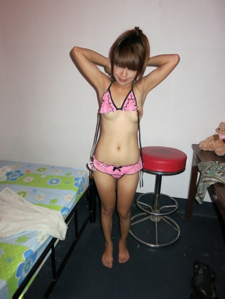 Cute Asian girl gets naked on her belly for a messy pussy creampie 70523386