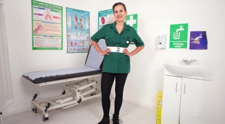 British amateur strips down to her birthday suit in a medical clinic 94880631