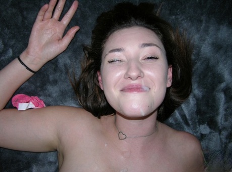 First timer Katie Model concludes a POV handjob with a cum on her face 77478646