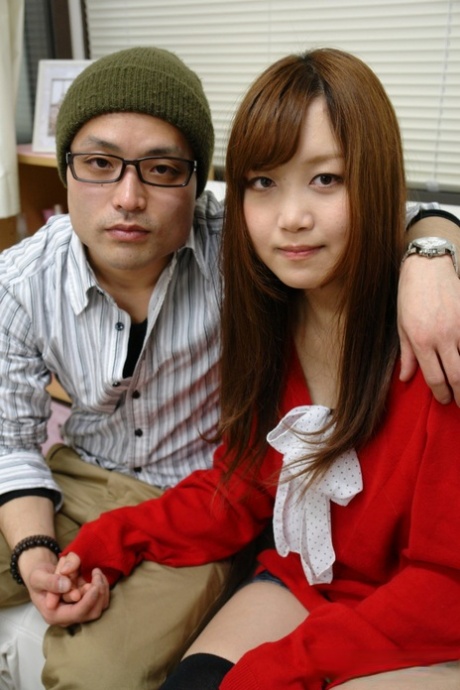 Japanese girl Kana Sendo has sex with a guy in front of her cuckold 27207842