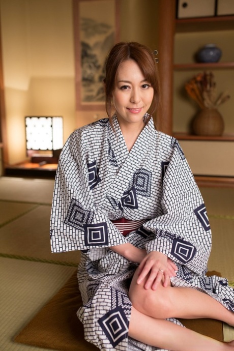 Japanese beauty Akari Asayiri teases in a kimono as well as a summer dress 54349312
