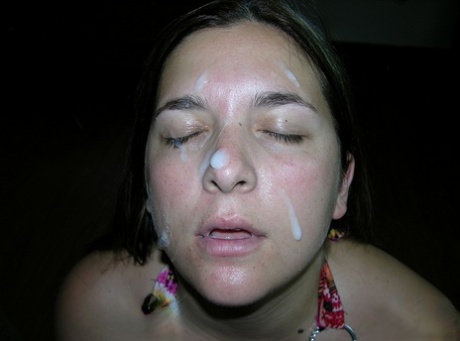Chubby first timer receives a cum facial while fully clothed 56725309