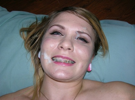 Teen amateur sports a cum covered face after giving a handjob 57213563