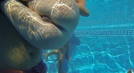 Seductive european sugars have some humping fun at the pool party 89554158