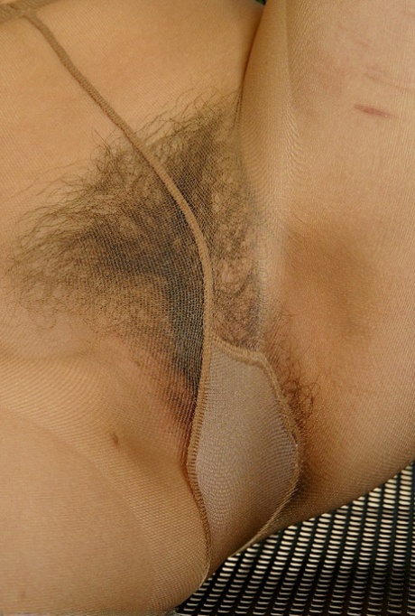 Fuckable exotic amateur in pantyhose strips down to expose her hairy cunt 60829998