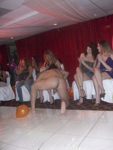 CFNM party features clothed babes doing handjobs and blowjobs 51341971