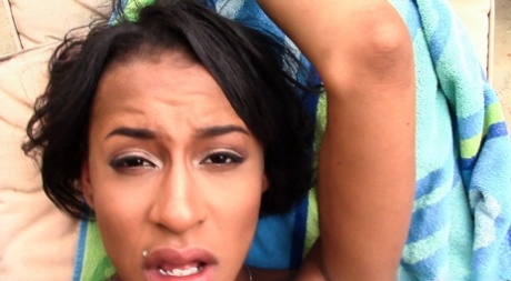 Barely legal black girl Jazzy Jamison taking cumshot on face for money 57889077