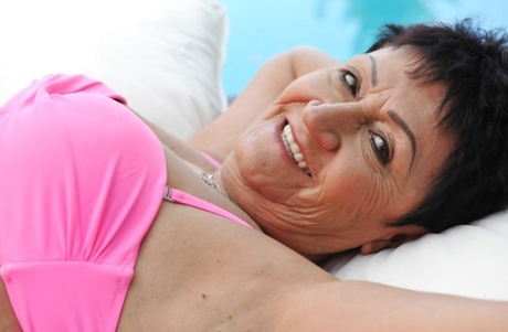 Pure moments of outdoor solo nudity along mature with saggy tits Anastasia 98089855