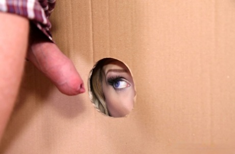 Blonde bride Angel Wicky sucks off an uncut dick at a gloryhole 54284817