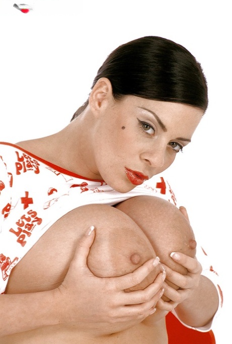 Big titted babe Linsey Dawn McKenzie posing on heels and playing with her cooter 82082352