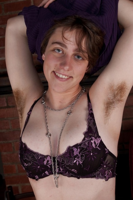 Busty woman with hairy armpits Cassie masturbating her twat with a dildo 29771127