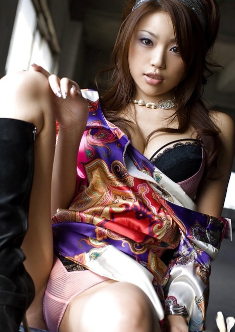 Hot ass asian teen Risa Kasumi exposing her gorgeous tits and trimmed pussy 88883038