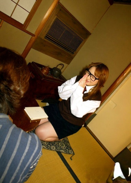 Asian cutie in glasses Yamazaki Akari gives head and works by her big tits 58214884